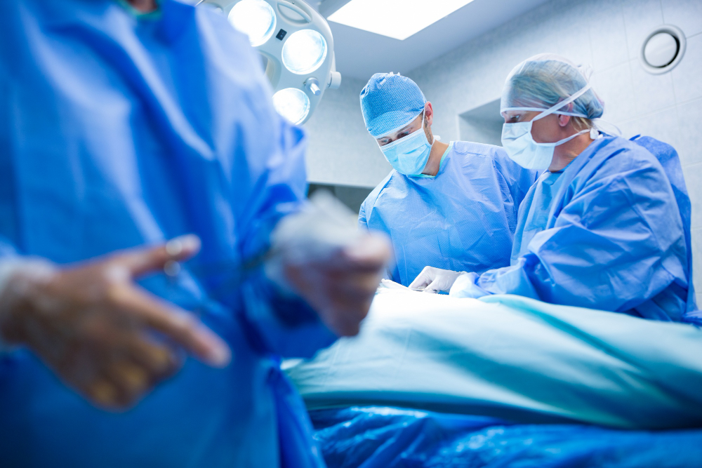 Procedimento de cirurgia de próstata laparoscópica